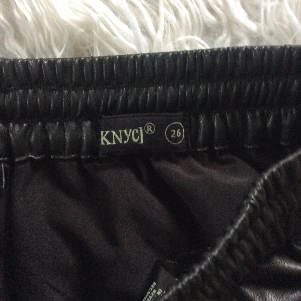 NWOT BlankNYC Black Faux Leather Joggers